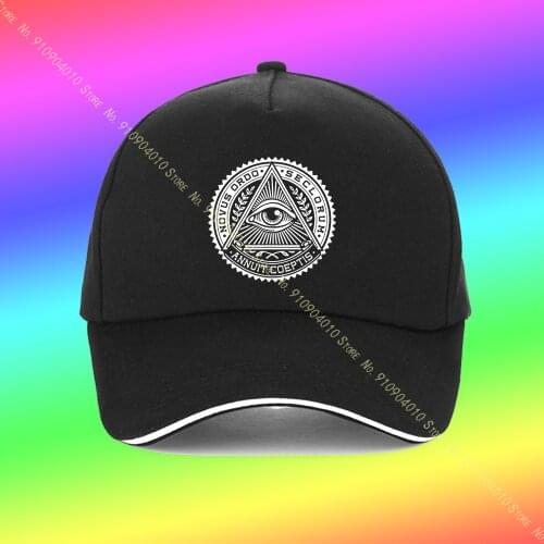 Illuminati Eye Pyramid Mason Annuit Coeptis Reptilians Nwo Dollar Hip Hop Hat Male WomenS Baseball Cap Man Hat Cap For Boy