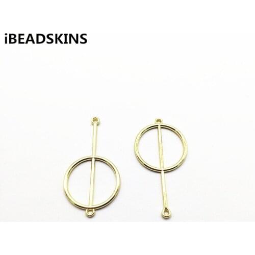 New arrival! 48x25mm 100pcs Zinc alloy Round Shape Connectors for Earrings parts,hand Made Earrings Findings Jewelry DIY