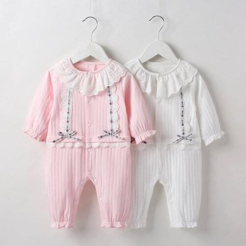Newborn baby girl clothes&romper 0 3 months long sleeve cotton lace Princess Toddler Clothing Infant Rompers Kids Jumpsuits 6