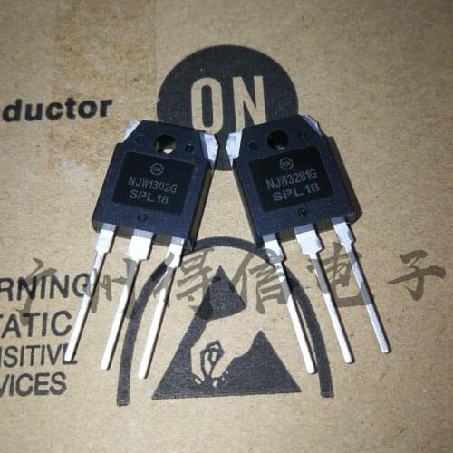 Genuine new original 1Pairs(2PCS) NJW1302G NJW1302 + NJW3281G NJW3281 TO-3P 15A 250V 200W NPN + PNP Silicon Power Transistor