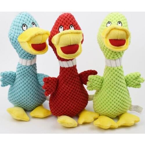 Pet toy pineapple velvet duck plush vocal toy,Q334