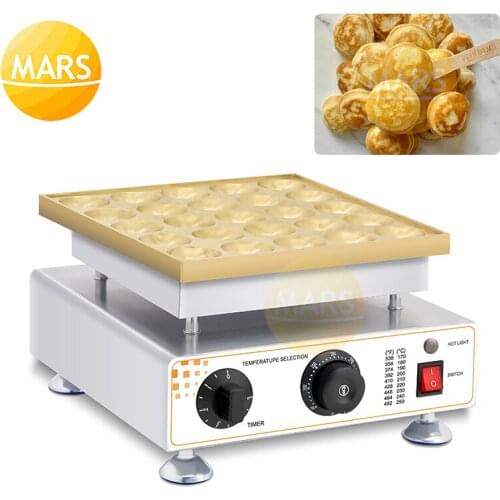 Commercial Non Stick Copper Plate Poffertjes Maker Machine 25 Holes Dutch Mini Pancakes Dorayaki Machine Poffertjes Pan Grill