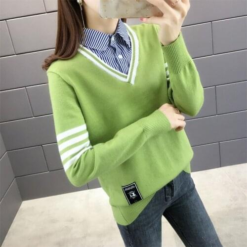 Pullover Jumper Sweater Fall 5666 (zhong 4 Row 2) New Knit Shirt Collar Off Two Woolly Head Of Womens Clothing Of Cultivate 49