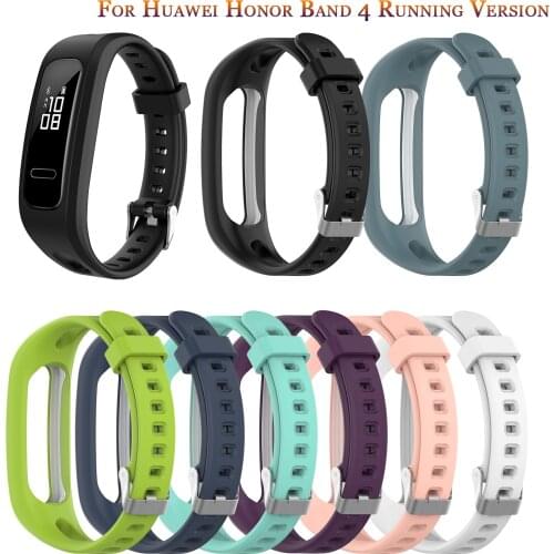 2021 Watch Band Silicone Wrist Strap For Huawei 3e Smart Watchband For Huawei Honor Band 4 Running Version Bracelet Strap correa