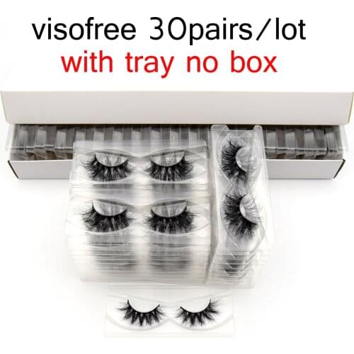 30/40 pairs/pack Visofree 3D Mink Hair False Eyelashes No Box Natural Thick Long Eye Lashes Fluffy Makeup Beauty Extension Tools