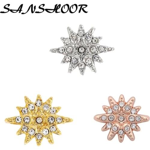 SANSHOOR North Star Keeper Slide Charms 1.4*1.0*0.6cm Fit Keys Chain Leather Wrap Bracelets Pendant Necklace As Women Gifts 6Pcs