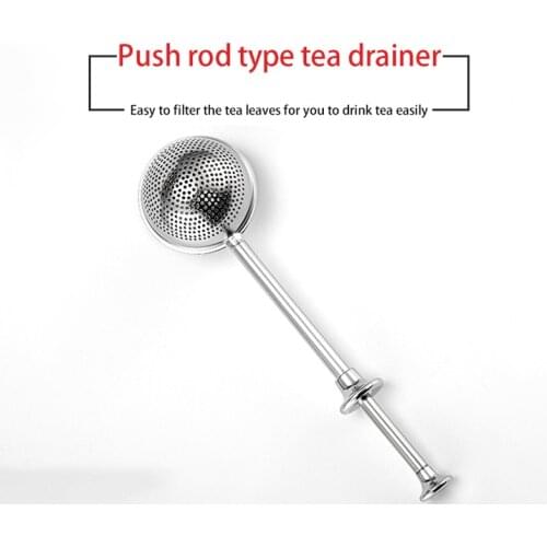 Syringe 304 Stainless Steel Tea Compartment Retractable Tea Strainer Reusable High-Grade Tea Drain Mug Teapot Teaware