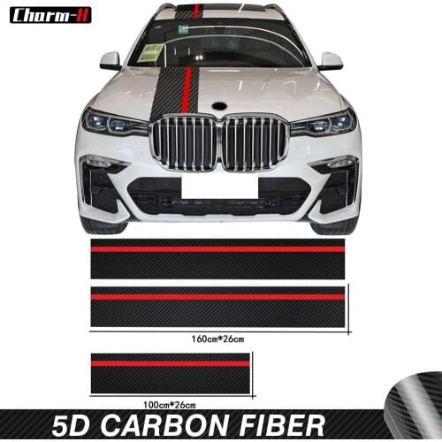 5D Carbon Fiber Vinyl Car Hood Bonnet Roof Rear Trim for BMW X7 G07