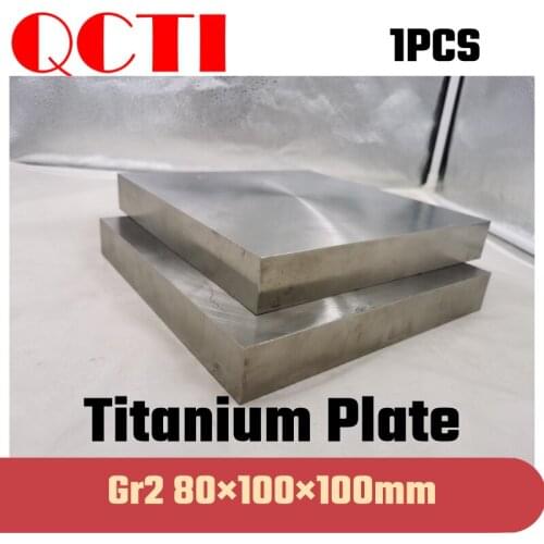 1pcs Gr2 Titanium Alloy Plate Ti Sheet 80*100*100mm 6al-4v For DIY OEM Metalworking Supplies
