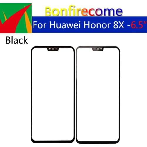 10Pcs\lot For Huawei Honor 8X Touch Screen Front Outer Glass Lens For Honor 8X LCD Glass Replacement