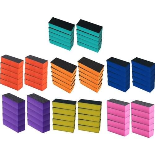 10x Sponge Nail Buffer Buffing Polishing Sanding Block File Manicure Kits