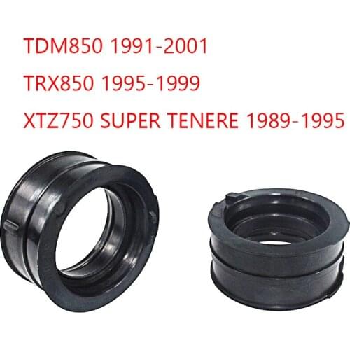 2PCS Motorcycle Joint Carburetor Intake Manifold For Yamaha TDM850 1991-2001 TRX850 1995-1999 XTZ750 Super Tenere 1989-1995