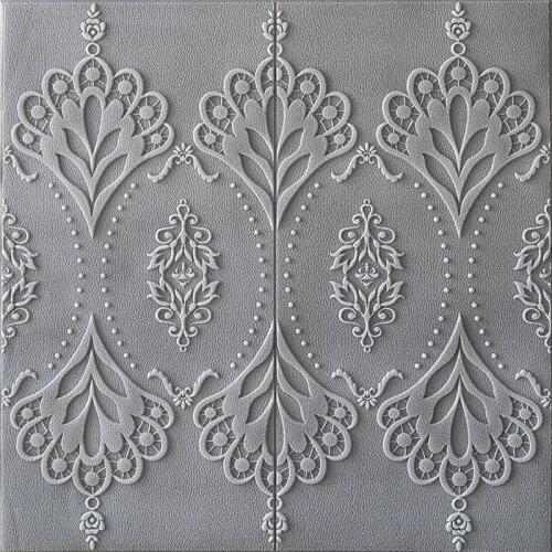 3D Stereo Foam Wall Stickers Ceiling Panel Roof Decal Self Adhesive Mirror Silver Gold Decor Living Room Children 70x70cm