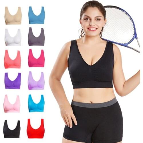 Coldker Plus Size Seamless Bra With Pads For Women Big Size 5XL 6XL Bralette Push Up Brassiere Bra Vest Wireless Bra