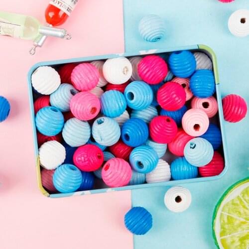 New Product Mixed Size Natural Spacer Wooden Beads Colorful Heart Star Crown Flower Wood Bead for Craft Kids Toy Garment Beads