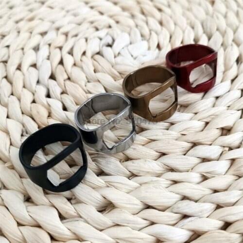 DHL 500pcs 22mm Creative Versatile Stainless Steel Colorful Finger Ring Ring-Shape Beer Bottle Opener