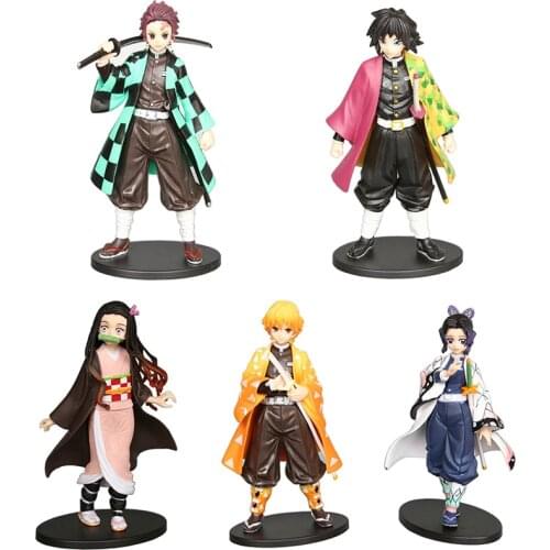 Hot Anime Demon Slayer Action Figure Toys Kids Cartoon PVC Kamado Tanjirou Kamado Nezuko Model Doll Toy Gift For Children