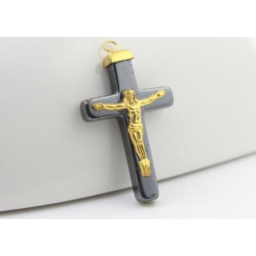 Hot sale fashion hematite golden pendant accessories diy accessories HP1050