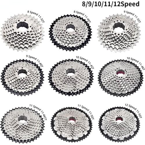 Mountain Bike 8 9 10 11 12 Speed Cassette 11-32/36/40/42/46/50T k7 8v 9v 10v 11v 12v MTB Freewheel Flywheel Sprocket