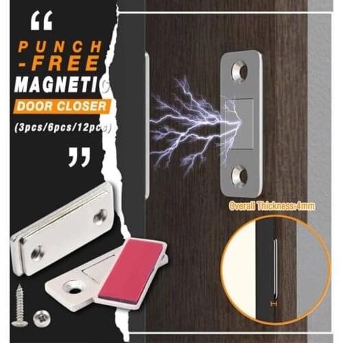 Magnet Door Stops Magnetic Door Stopper Non-punch Available Door Holder Magnetic Doorstop Furniture Door Hardware