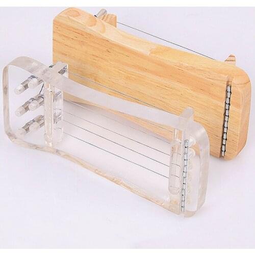 Mini zither practice finger exerciser portable transparent small zither practice finger power device Guzheng fingering practice