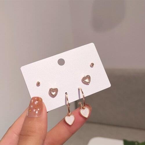 Fashion Simple Cute Gold Color Heart Love Dangle Earrings for Girls Women Female Birthday Gift Lovely Jewelry Gifts Drop Earring
