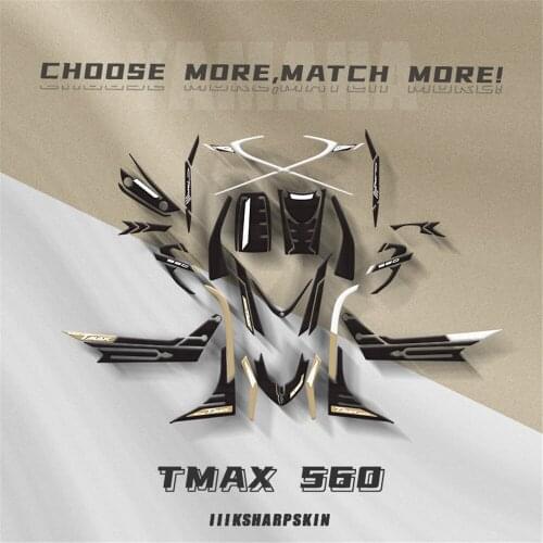 Motorcycle 3D Gel Front Rear Fairing Stickers moto Whole Car fuel tank pad Decal Sticker deco Kit For Yamaha TMAX 560 tmax560
