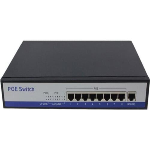 N2 10/100Mbps POE Switch 8 port IEEE802.3af/at 50V3A 150W Power supply for 1080P HD IP Camera ONVIF NVR CCTV Security System