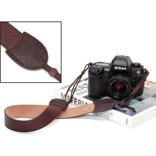Fancy Genuine Camera Leather Strap Neck Shoulder Strap for Fujifilm Sony Canon Nikon DSLR Mirrorless Cameras