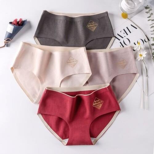 Underwear Womens Waist Traceless Antibacterial Underwear Womens Breathable Hip Comfortable Briefs
