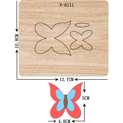 New butterfly wooden dies cutting dies for scrapbooking Multiple sizes V-6111