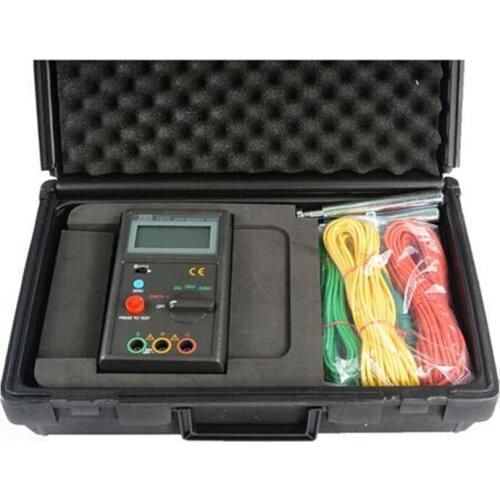 NEW TES-1605 Digital Earth Voltage Resistance Tester Meter 0~199.9V/0~1999
