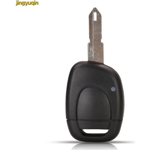 Jingyuqin Remote Car Key Fob Shell For Renault Twingo Clio Kangoo Master 1 Buttons with Battery Holder