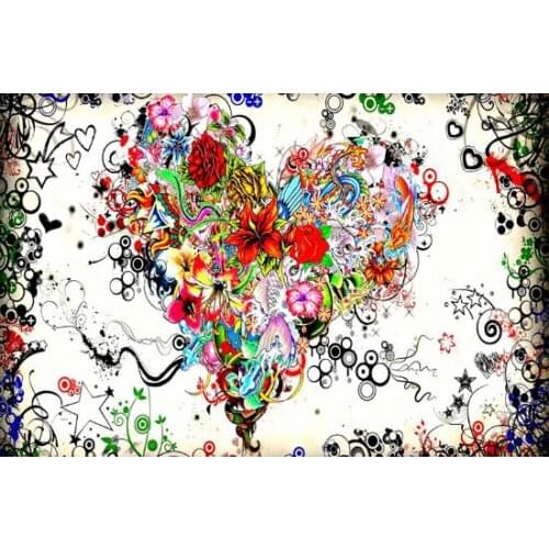 Love flowers The wooden puzzle 1000 pieces ersion jigsaw puzzle white card adult childrens educational toys