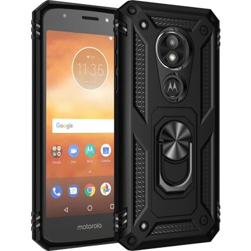 For Motorola MOTO G6 G7 E6 P40 Z4 E5 One Zoom Play Pro Plus Power Play Case Armor Magnetic Ring Stand Holder Cover Silicone Case