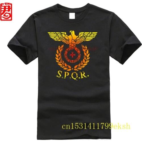 Roman Eagle Spqr Distressed Empire Rome Standard Banner Legion Army 2020 Casual Printing Harajuku Rick Tee Customize T-Shirts