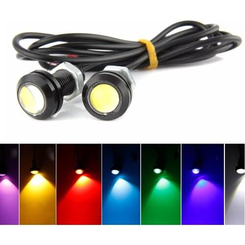 2X 9W Eagle Eye Lamp 18MM LED DRL Fog Daytime Running Car Tail Light White Amber Yellow Ice Blue Red Fog Lamp DC 12V 24V
