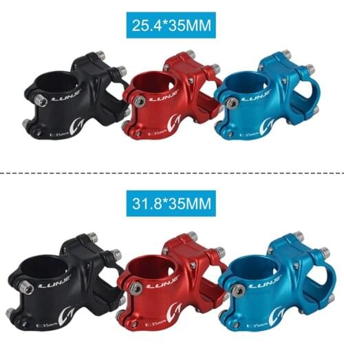 Bike Stem MTB Power Aluminium Alloy Stem 31.8mm 25.4mm MTB Riser Steering Wheel Short Handlebar Outdoor Bicycle Accessories