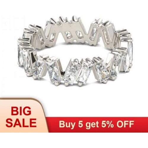 2018 New Fashion Women Adjust Rings 925 sterling silver AAAAA Zircon Personality Jewelry For Female