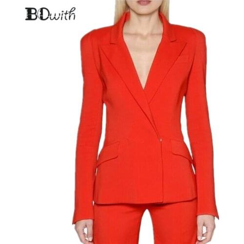 Orange Women Pant Suit Formal Ladies Business Suits Office Work Wear Female Suit For Weddings Female Suit Custom Made