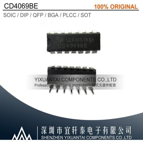 10pcs/lot 100% original CD4069BE CD4069 4069 DIP14