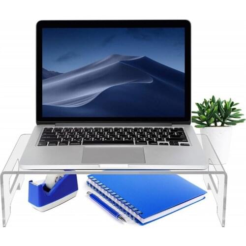 Acrylic Monitor Stand Durable Clear Laptop And Screen Riser Cake Jewelry Art Display Cabinet Hand Office Doll Decor DisplayStand