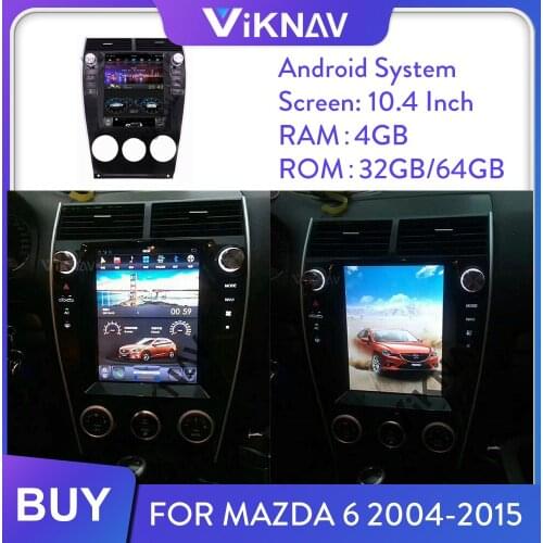 For Mazda 6 2004-2015 Android Car Radio Multimedia Player GPS Navigation Head Unit Tape Recorder HD Screen Video Player