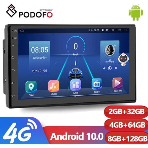 Podofo Android 9.0 2Din Car radio Multimedia Video Player Universal auto Stereo GPS MAP For Volkswagen Nissan Hyundai Kia toyota
