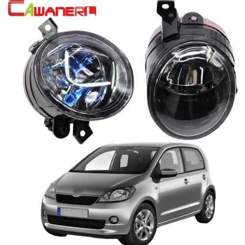 Cawanerl For Skoda Citigo 2012 2013 2014 Car Accessories 100W Fog Light Assembly H11 Halogen Bulb DRL Daytime Running Light 12V