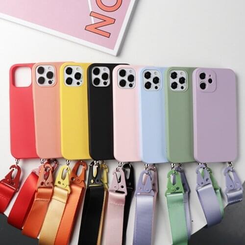 Necklace Lanyard Rope Case For Huawei Honor 10i 10X 9X 8X 8A Mate 20 10 P20 P30 P40 Lite E Pro P Smart 2021 Y7 Y6 Y9 2019 Fundas