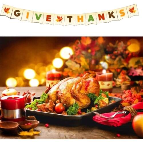 Thanksgiving Theme Party Decorations for Home Hanging Banners Bunting Party Supplies BA114