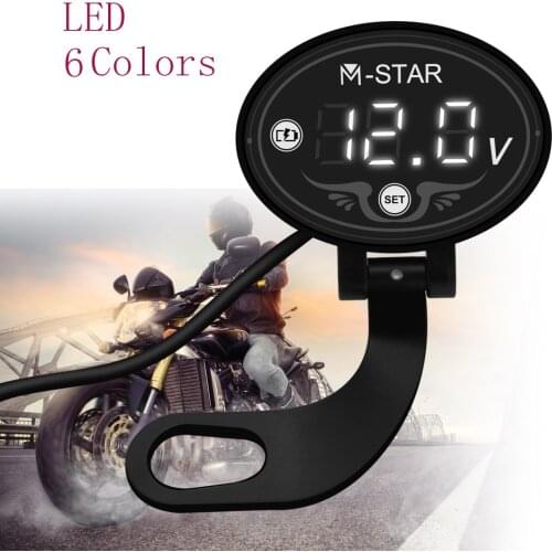 For Yamaha ttr 125 250 600 XT250 TRICKER DT125 Waterproof LED Digital Voltmeter Tester DC 9V to 24V voltage Panel Meter