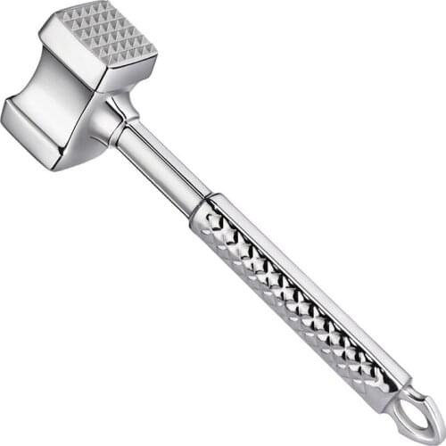 Double-Sided Meat Hammer Meat Tenderizer Mallet Brass Knuckle Kitchen Tool Beef Pork Steak Tenderizer