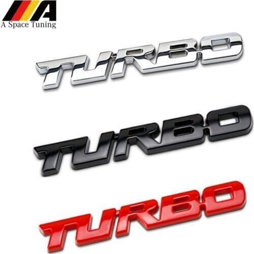 3D Turbo Emblem Badge Metal Chrome Sticker Car Truck Motor Decal for Ford Focus 2 3 ST RS Fiesta Mondeo Tuga Ecosport Fusion